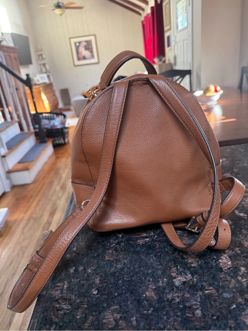 kate spade Brown Pebbled Leather Mini Backpack
